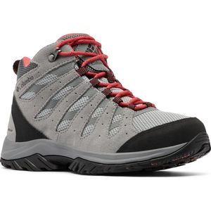 Columbia Redmond 3 Mid Waterproof (waterbestendig) enkelhoge Wandelschoenen voor Dames, Grijs (Steam/Red Coral), 39 EU