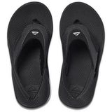 Reef Little Fanning Jongens Slippers - Black/Silver - Maat 23.24