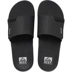 Reef Fanning Slide Heren Slippers - Zwart/Zilver