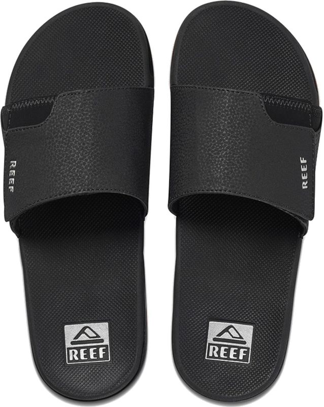 Reef Fanning Flip-Flop voor heren, Zwart Zilver, 43 EU