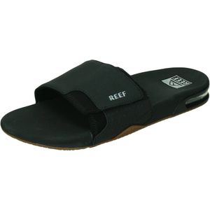 Reef Fanning Slideblack/Silver Heren Slippers - Zwart/Zilver - Maat 40