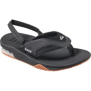Reef Little Fanning Jongens Slippers - Black Silver6