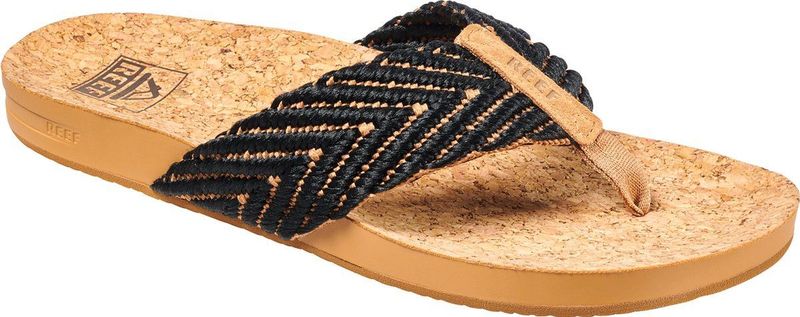 Reef Cushion Strand Dames Slippers - Zwart/Bruin - Maat 37,5