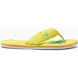 Reef Pool Float Dames Slippers - Yellow Palm