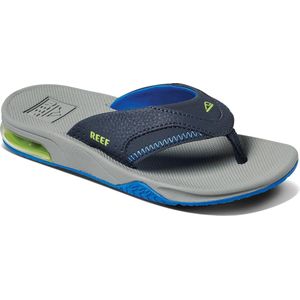 Reef - Little Fanning - Jongens Slippers - Navy/Lime - Kunststof/Rubber