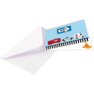 Amscan 9906587 uitnodigingskaarten met enveloppen voor kinderverjaardag, 8 stuks