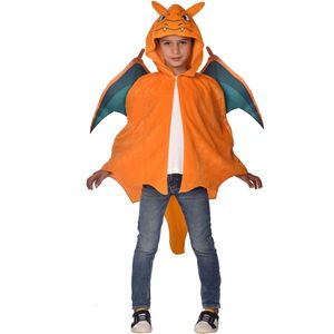 Amscan Verkleedcape Pokémon Charizard Junior Oranje Mt 8-12 Jaar
