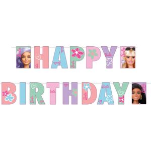 Amscan 9915477 - Barbie Sweet Life Gelukkige Verjaardag Brief Banner Party Decoratie - 1,8 m
