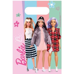 Amscan 9915478 - Barbie Sweet Life 8 stuks papieren verrassingszakjes voor kinderverjaardagsfeest