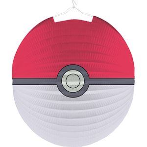 Amscan Pokemon lampion - D25 cm - rood/wit - papier