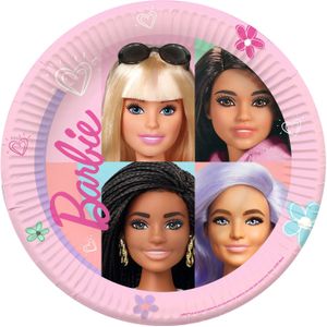 8 kartonnen borden Barbie Sweet Life 23 cm