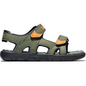 Timberland Youth Perkins Row 2-Strap Dark Green w Orange-Schoenmaat 32