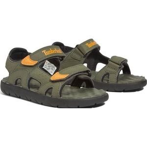 Sandalen Perkins Row 2-Strap TIMBERLAND. Leer materiaal. Maten 34. Groen kleur