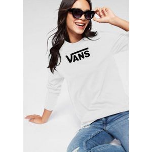 Vans Dames Flying V Classic Ls Bf Lange Mouwen Top, Wit (Wit Wit), XL