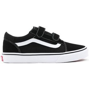 Vans - Old Skool V - Sneakers - Zwart/wit - Klittenbandsluiting - Skateboarden