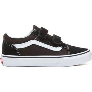 Vans - Old Skool V - Sneakers - Zwart/wit - Klittenbandsluiting - Skateboarden