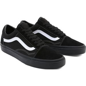 Vansvoor mannen. VN0A3WKT5WU1 Old Skool Leren Sneakers zwart (38), Plat, Veters, Casual