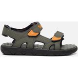 Timberland Toddler Perkins Row 2-Strap Dark Green w Orange-Schoenmaat 29