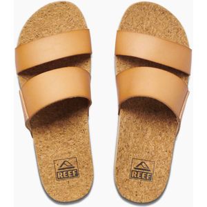 Reef CUSHION VISTA HI NATURAL - Volwassenen Dames slippers - Kleur: Cognac - Maat: 40