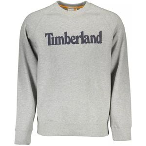 Timberland - Grijze Trui - Sweatshirt - Heren - Ronde Hals - Katoen