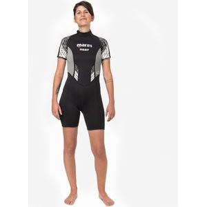 Duikshorty voor dames reef neopreen 2,5 mm zwart/grijs