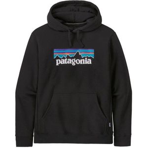 Patagonia - Sweatshirts en fleeces - P-6 Logo Uprisal Hoody Black voor Heren van Gerecycled Polyester - Maat M - Zwart