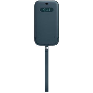 Leather Sleeve MagSafe voor de Apple iPhone 12 Pro Max - Baltic Blue