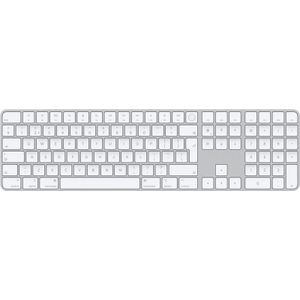 Apple Magic Keyboard met Touch ID en numeriek toetsenblok: Bluetooth, oplaadbaar. Werkt met andere Mac-computers met Apple silicon; Italiaans, Witte toetsen
