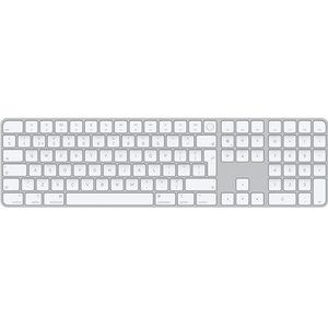 Apple Magic Keyboard met Touch ID en numeriek toetsenblok: Bluetooth, oplaadbaar. Werkt met andere Mac-computers met Apple silicon; Nederlands, Witte toetsen