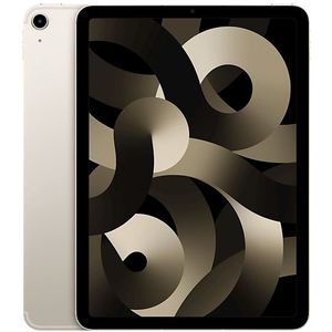 Apple 2022 iPad Air (10,9 inch, WLAN + Cellular, 256 GB), sterrenlicht (5e generatie)