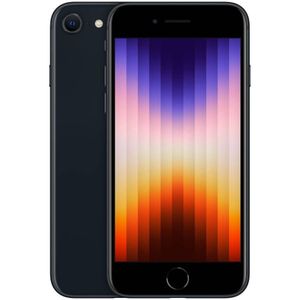 Apple iPhone SE (3e generatie) (64 GB, Middernacht, 4.70"", SIM + eSIM, 12 Mpx, 5G), Smartphone, Zwart