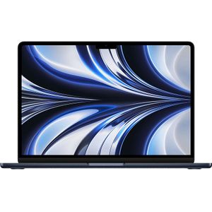 Apple 2022 MacBook Air met M2‑chip: 13,6‑inch Liquid Retina-display, 8GB RAM, 512 GB SSD-opslag; Middernacht