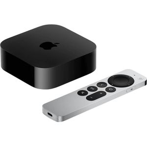 Apple TV 4K 128GB (3e generatie) (Apple Siri), Streaming Media Speler, Zilver, Zwart