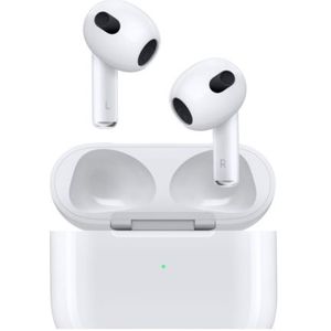 Apple AirPods (3. Gen) + Lightning Case AirPods Bluetooth Wit Oplaadbox, Bestand tegen zweet