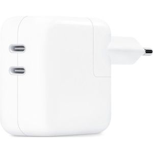 Originele Apple 35W Dual Power Adapter met USB-C Twee Poorten Wit