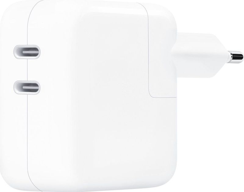 Apple 35W USB-C Oplader - Twee USB-C Poorten - Wit