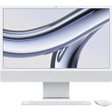 Apple 2023 iMac all-in-one desktop met M3-chip: 8‑core CPU, 8‑core GPU, 24-inch 4,5K Retina-display, 8 GB centraal geheugen, 256 GB SSD-opslag, bijpassende accessoires. Werkt met iPhone/iPad; Zilver