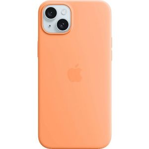 Apple Siliconen hoes met MagSafe voor iPhone 15 Plus - Sorbet in oranje ​​​​​​​​​​​​