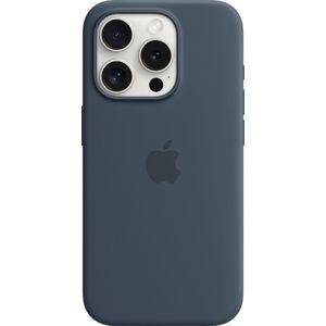 Apple Siliconen Hoesje iPhone 15 Pro - MagSafe - Storm Blue