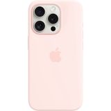 Apple Silikon Case mit MagSafe für Apple iPhone 15 Pro, hellrosa