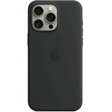Apple Siliconen hoesje met MagSafe (voor iPhone 15 Pro Max) zwart ​​​​​​​