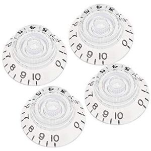 Musiclily Pro Inch Maat Gitaarknop Belmodel voor USA Les Paul Stijl Elektrische Gitaar, Transparant(4 Stuks)
