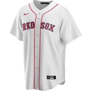 Nike Mlb Boston Red Sox Official Replica Home Korte Mouwen V-hals T-shirt Wit M Man