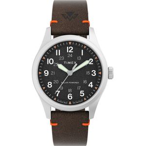 Timex TW2U55600 Orologio Da Uomo In Pelle, Classico, Con Lancette E Numeri Luminosi