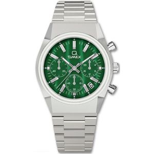 Timex TW2W33600 Chronograaf kwartshorloge voor heren met roestvrijstalen band, Zilver, armband