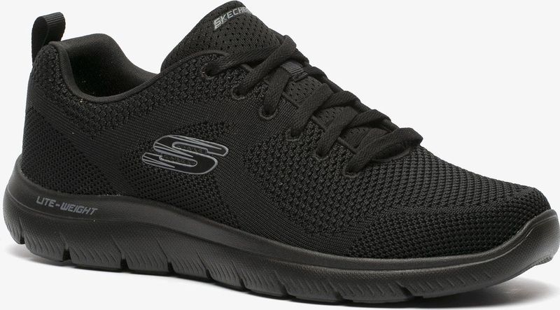 Veterschoenen - Zwart - Gepolsterde Schaprand - Textiel Binnenzool