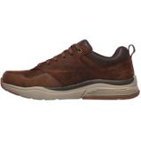 Skechers Benago Hombre Sneaker voor heren, Donkerbruin waterdicht leer, 45 EU