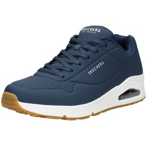 Skechers Uno Stand On Air heren Trainers Laag-top, Navy Durabuck Trim, 42.5 EU