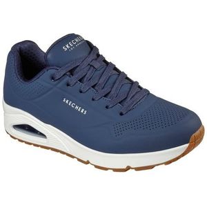 Skechers, Blauwe Moderne Heren Sneaker Uno-Stand Blauw, Heren, Maat:41 EU