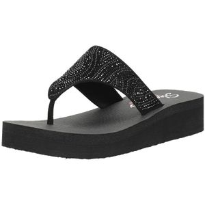 Skechers Vinyasa - Stone Candy Dames Slippers - Black/Black - Maat 38